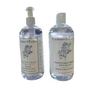 CRABTREE & EVELYN Nantucket Briar NWT Handwashing Soap and Bath and Shower Gel